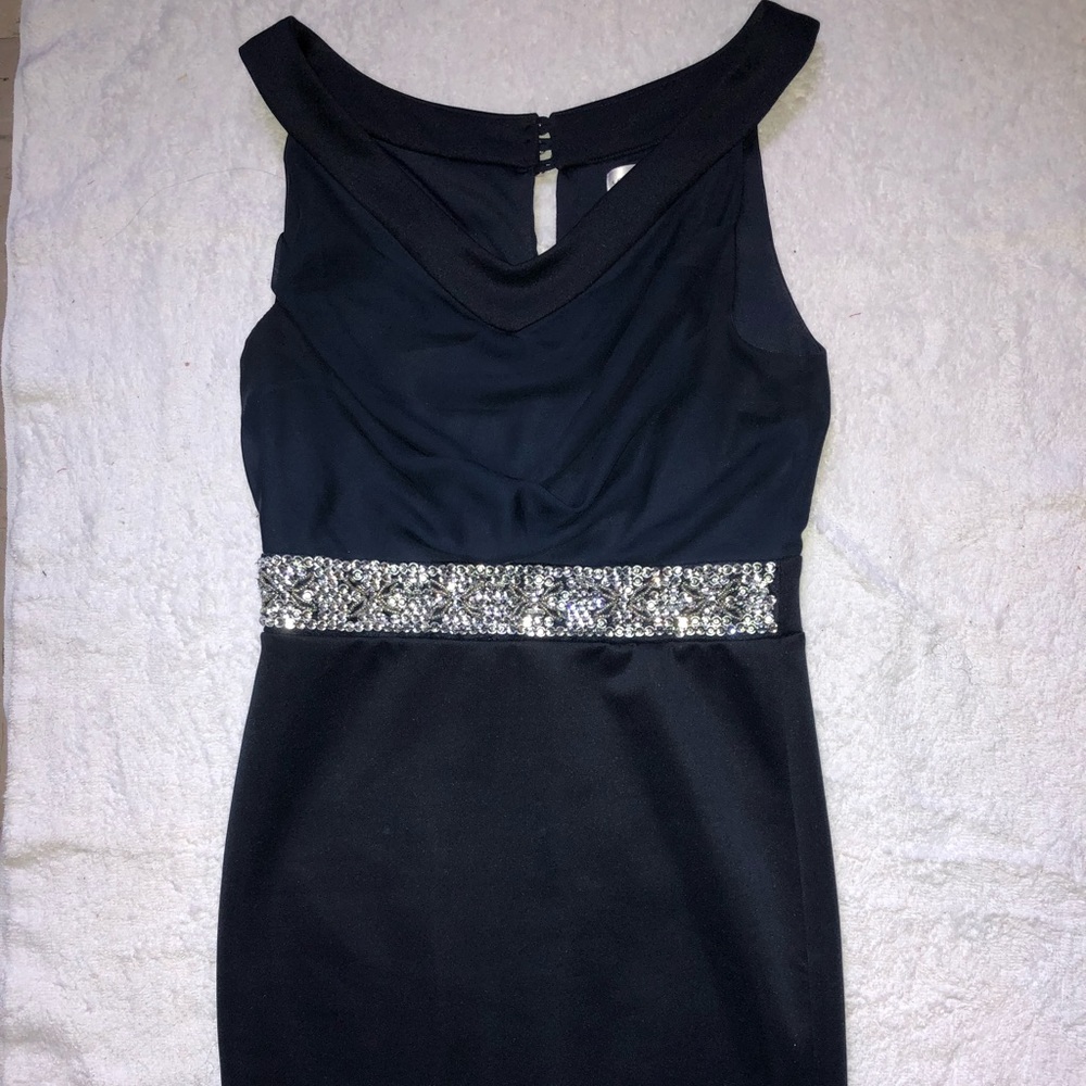 Navy blue elegant outting dress